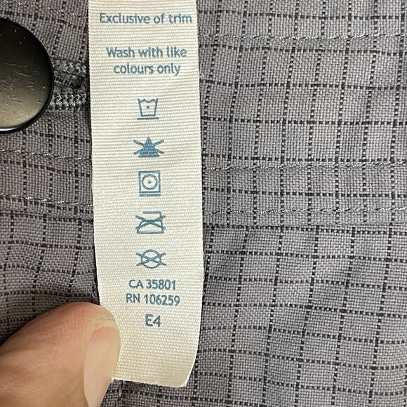 Lululemon Short Mens 32 Gray Striped Mid Rise Golf Chino Performance Stretch 10" - Picture 5 of 13